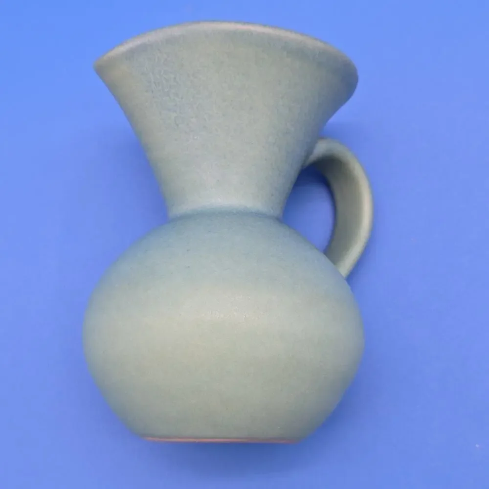 Van Briggle Pottery - Ming Blue Pitcher Original - Signed Fred Wills - 4